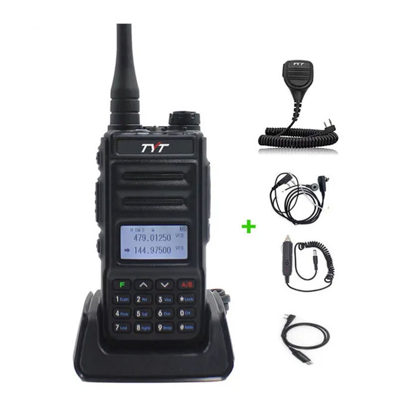 TYT TH-UV88 5W VHF/UHF 1400mAh Portable Radio Bidirectionnelle, Longue Portée Rechargeable Walperforé Talkie Expédition de l'entrepôt polonais