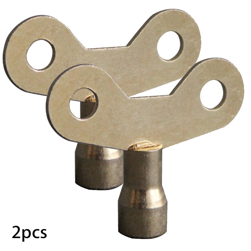 2 buah kunci keran 6mm spul persegi kunci besi padat Radiator pipa knalpot kunci untuk ventilasi katup udara bagian perangkat keras rumah tangga