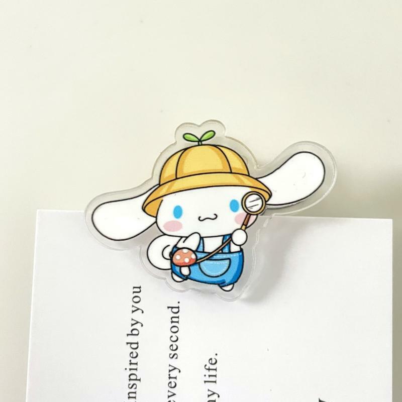 2024 Sanrio Seal Clip coreano Cartoon Kawaii HelloKitty Mymelody Cinnamoroll Note Clip Cute PP Clip cancelleria per studenti