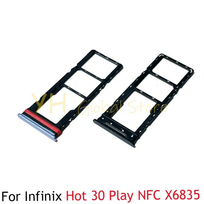 Per Infinix Hot 30 Play NFC X6835B X6835 Slot per schede Sim supporto per vassoio parti di riparazione della scheda Sim