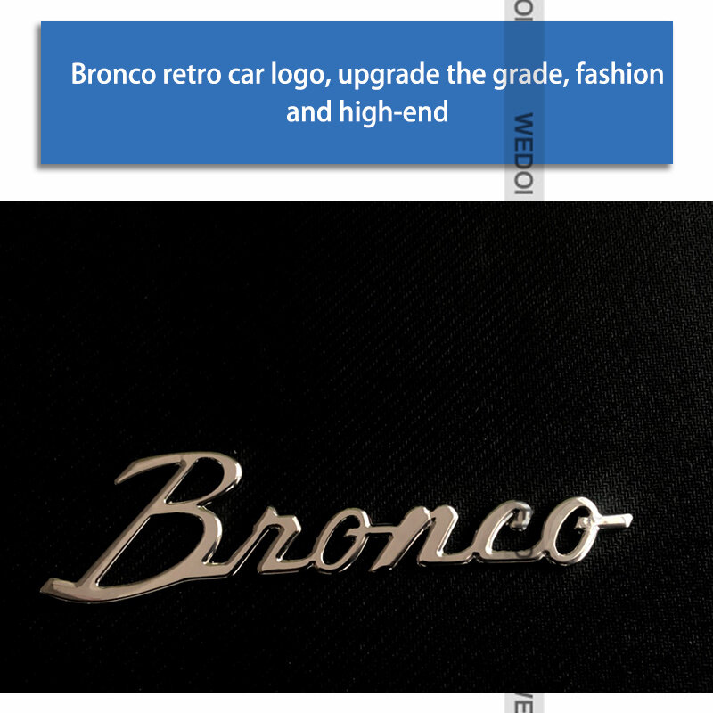 Nova grade dianteira emblema carta decoração capa para ford bronco carro liga de alumínio letras emblema venda quente acessórios