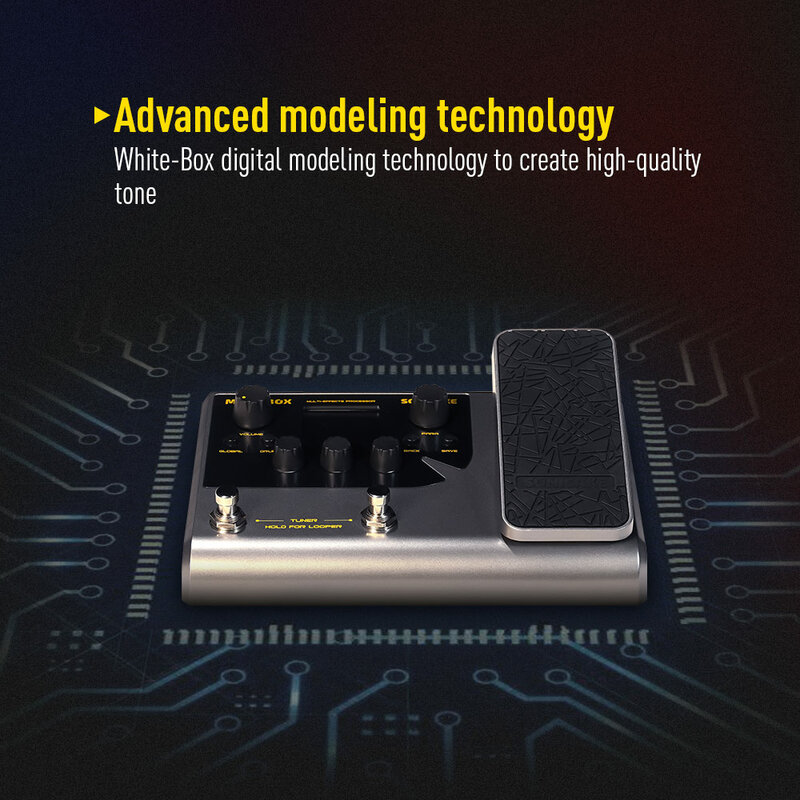 Sonicake Matribox 140 내장 기타/베이스/어쿠스틱 멀티 이펙트 프로세서 식 페달 루퍼 모델링 앰프 QME-50
