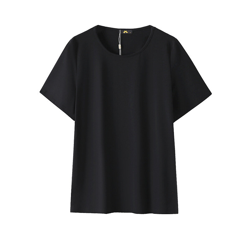 Camiseta fina de manga curta feminina, blusa solta, monocromática, plus size, 150kg, 6XL, 7XL, 8XL, 9XL, 10XL, 6 cores, verão