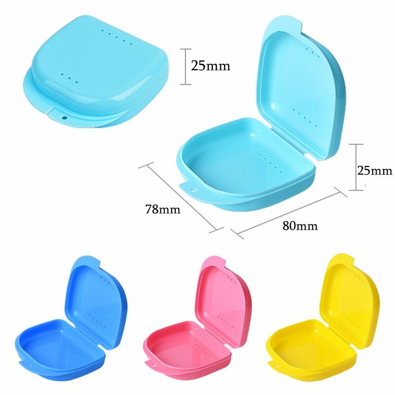 Portable Dental Appliance Supplies Tray Denture Storage Box Oral Hygiene Mouth Guard Container Braces Case