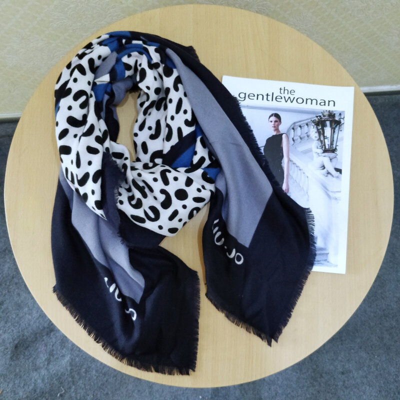 Модный женский шарф liu jo высокого качества классический осенне-зимний теплый шарф шаль разноцветный стиль