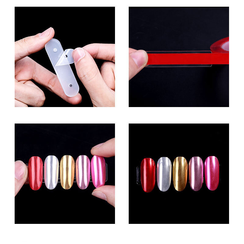 Tiras magnéticas de 100 piezas para estante de exhibición de uñas, soporte para puntas de uñas postizas acrílicas, paleta de práctica de exhibición de esmalte de Gel, también para manicura