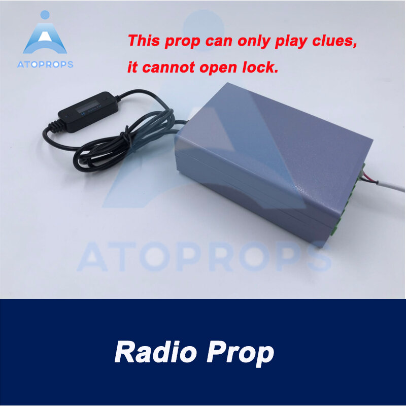 Accesorio de Radio para sala de Escape, convierte la radio en frecuencia correcta para jugar pistas, cámara secreta, ATOPROPS de juego