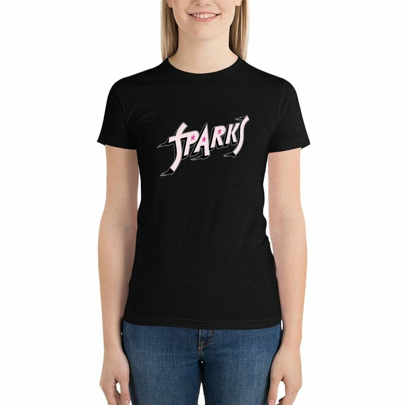 Sparks band t-shirt grafica kawaii vestiti vestiti oversize per donna