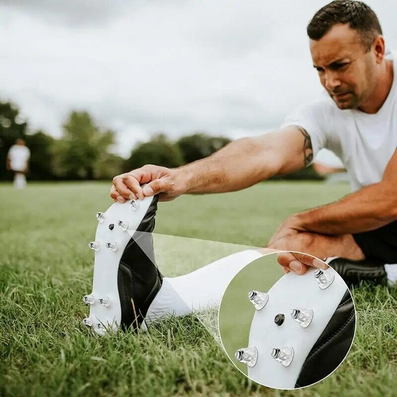 Paku pengganti bot sepak bola 13/16mm, kancing bot sepak bola tahan lama untuk sepatu sepak bola berulir 12 buah/set
