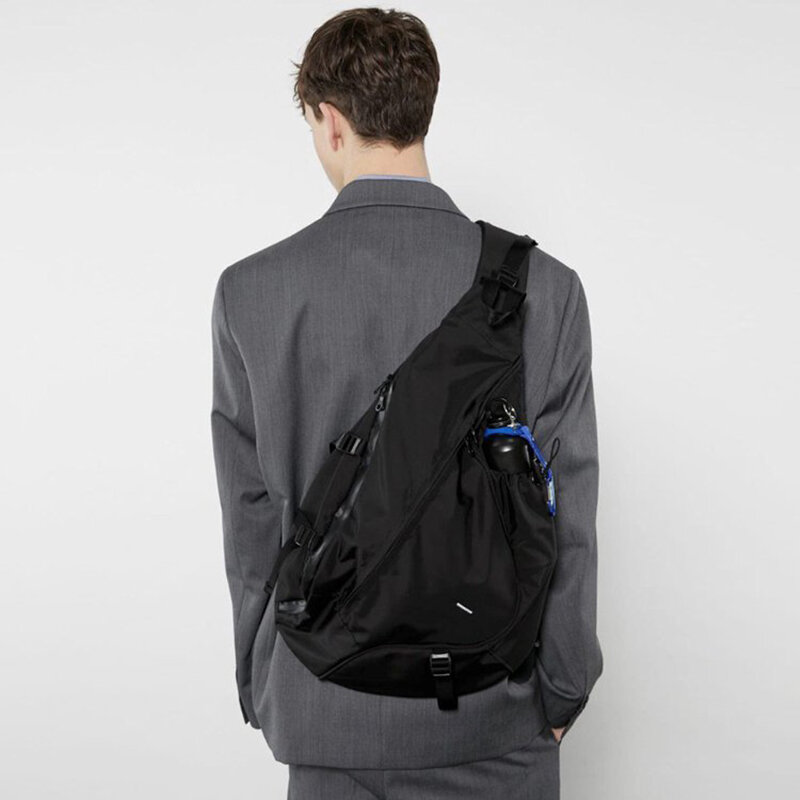 Мужская нагрудная сумка большой емкости, повседневная сумка через плечо в стиле хип-хоп для путешествий, унисекс, высококачественная нейлоновая сумка для хранения, бесплатная доставка