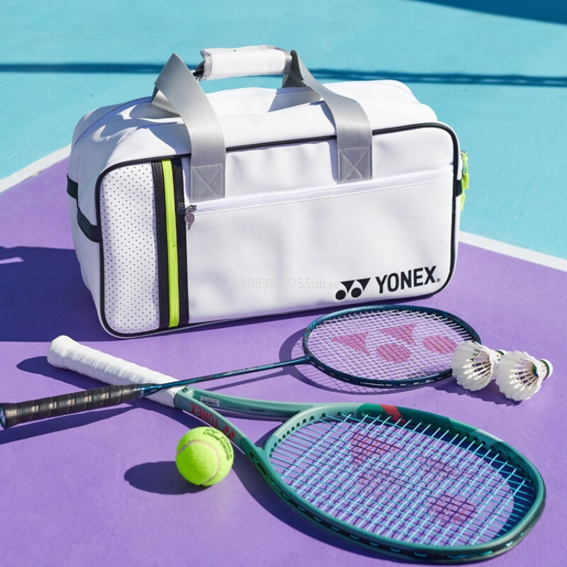 YONEX tas raket bulutangkis, tas raket Badminton baru kualitas tinggi tahan lama dan kapasitas besar, tas olahraga dapat menampung 2-3 raket tenis