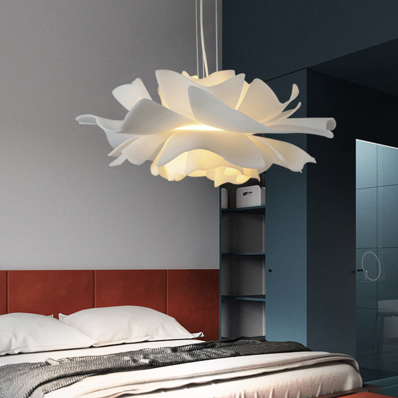Современная креативная акриловая люстра в форме цветка, лампа-подвеска для гостиной со светодиодной подсветкой, украшение для внутреннего освещения