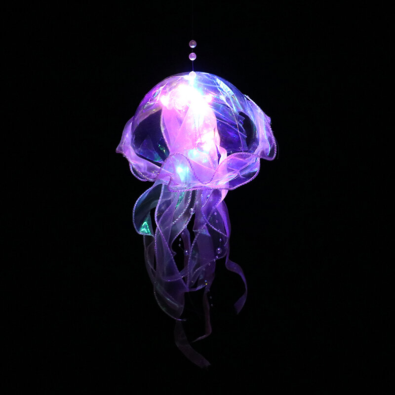 Lámpara de medusas portátil para decoración del hogar, ambiente de habitación de niña, lámpara de noche divertida para dormitorio, 1 unidad