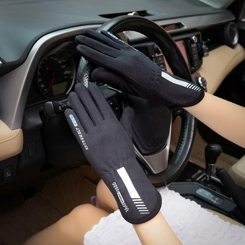 Useful Ridding Gloves Windproof Washable Wrist Protection Lady Winter Gloves  Elastic Wrist Lady Winter Gloves for Daily Wear