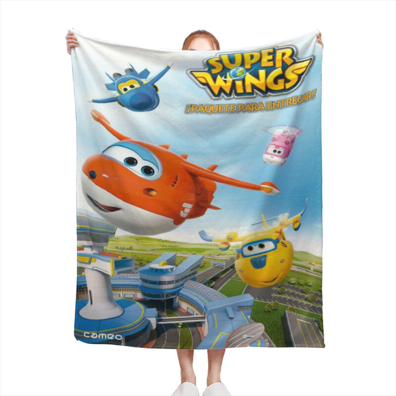 Super Wings Comfortable Blanket Fluffy Soft Bedroom Decor Sofa Blankets Comforter Home and Decoration