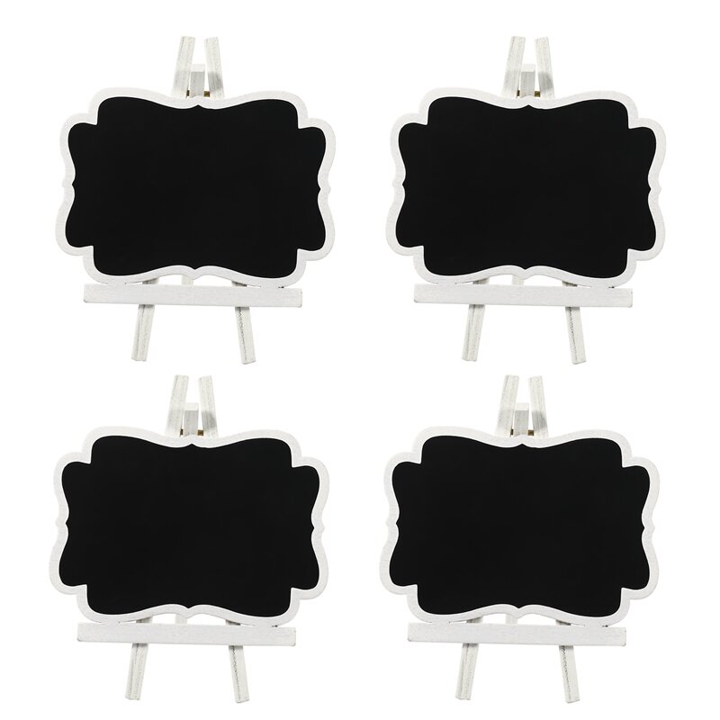 10Pcs Mini Chalkboards Wooden Small Chalkboard Signs With Easel Stand, Easel Chalkboards For Wedding Decorations, Birthday Party