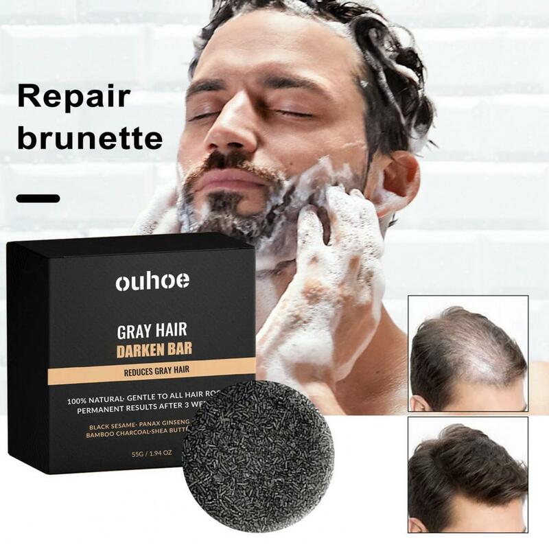 Hair Follicle Protection Shampoo Natural Gray Hair Reverse Bar Non-irritating Soap for Healthy Scalp Circulation Promotes Hair
