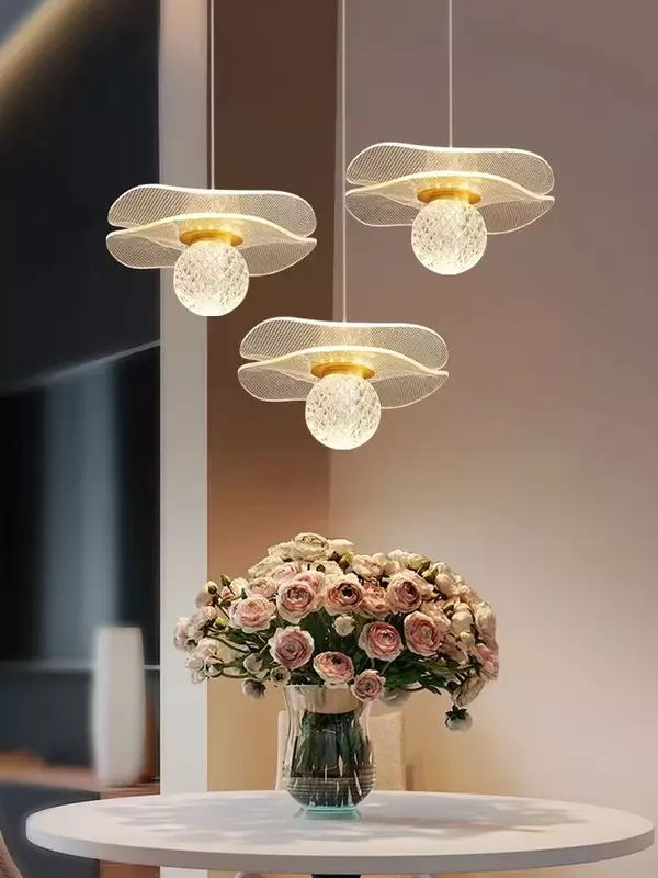 Acrylic Art Pendent Lights Modern LED Light Fixtures kitchen island Dining Room bedside small Hanging Decor salon Lamp