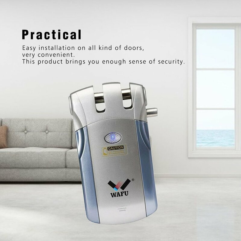 New Wireless Remote Control Electronic Lock Invisible Keyless Entry Door Lock 433mHZ Controllers Phone APP Control No Lock Hole