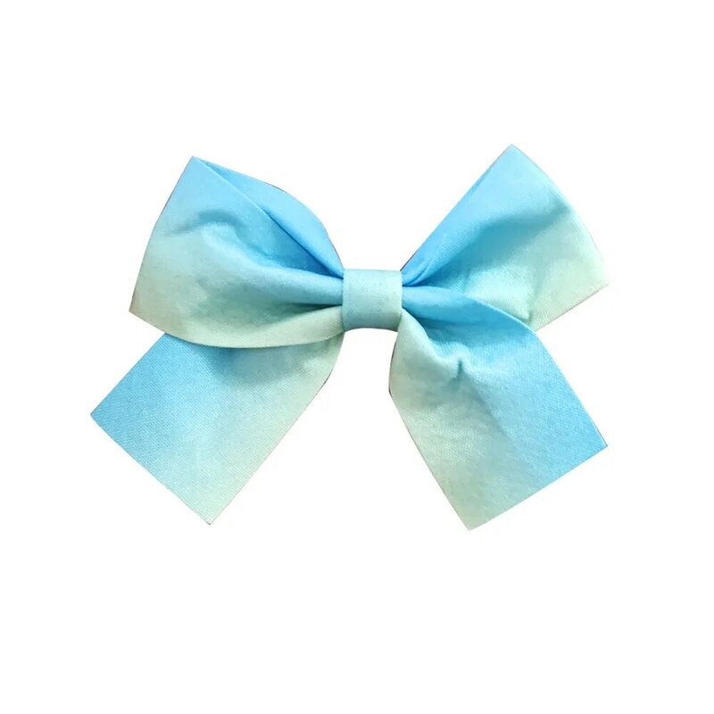 200PCS/LOT Pincer Barrette Fabric Art Bow Tie Hairpins Gradient Color Hair Clip For Girls Pin Tiaras Baby Hair Accessories