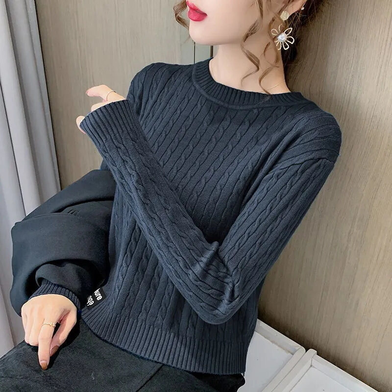 O-neck Loose Short Knit Pullover Women Sweater long-sleeve Thin Sweater 2023 Spring Autumn Fashion Femmes Casual Tops Female