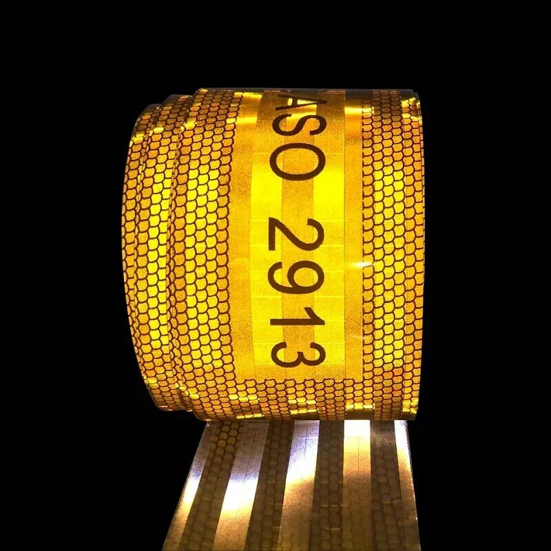 SASO-2913反射ステッカー、視認性が高く、ペットメッキ、アルミニウム製反射ストリップ、粘着ストリップ、トラック用溶融、5cm * 10m