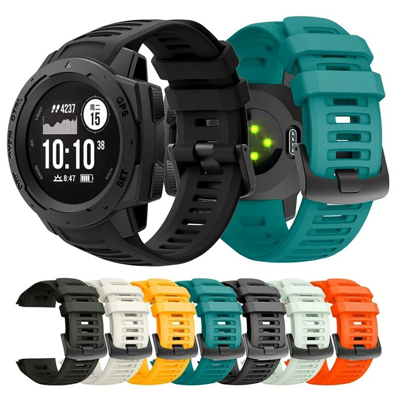 Bracelet en silicone pour Garmin Instinct 2 Smart Watch Band, 22mm, Tide, Dult, Esports, Tourists Power Surf