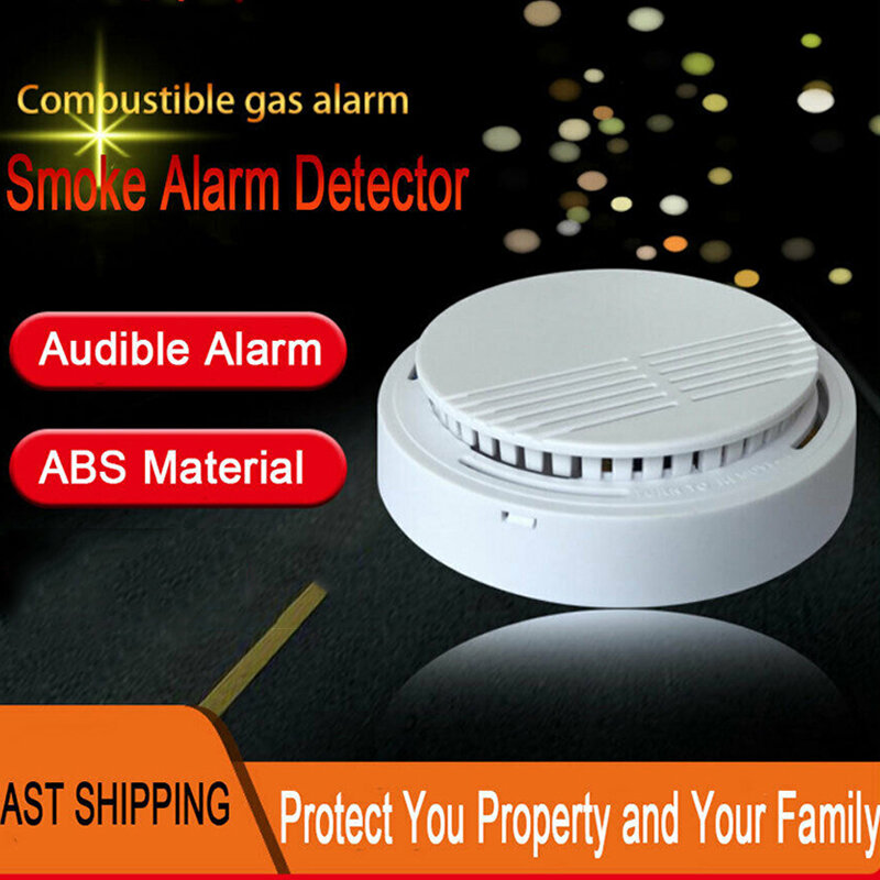 Detector de humo C5, alarma de seguridad contra incendios para el hogar, funciona con batería, accesorios de advertencia temprana de por vida, dispositivo