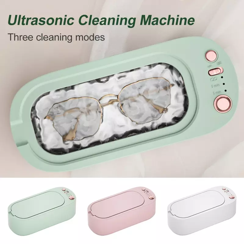 Máquina de limpieza por vibración de alta frecuencia para gafas ultrasónicas, dispositivo eléctrico de 3 engranajes para joyería, reloj, multifunción
