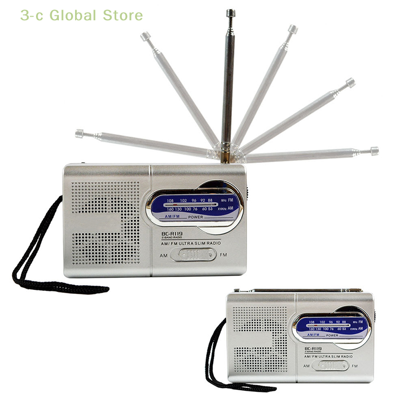Antena telescópica de Radio Am Fm de canal completo de Metal de 4 secciones, antena giratoria de 360 grados, 62cm, Aeial