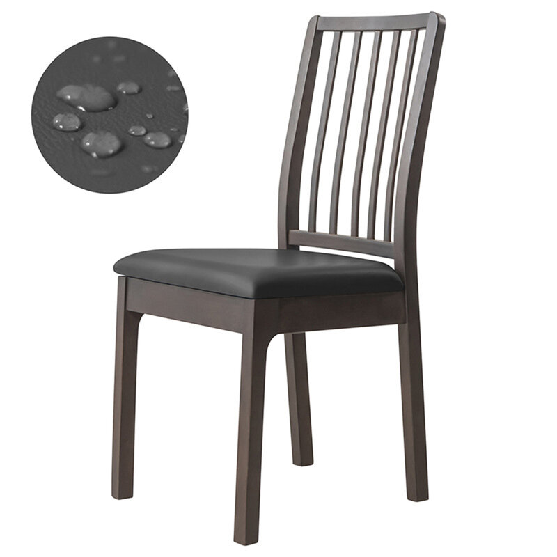 Водонепроницаемый жаккардовый чехол для сиденья из искусственной кожи на стул, наволочка для обеденной комнаты, защита от грязи без спинки, защита мебели