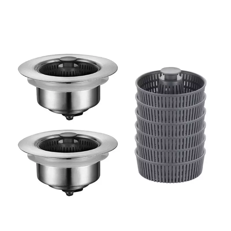 Kitchen Sink Drain Baskets Anti-clogging Drain Stopper Bounce Cores Sink Strainer Wash Basins Drain Filter Easy to Use