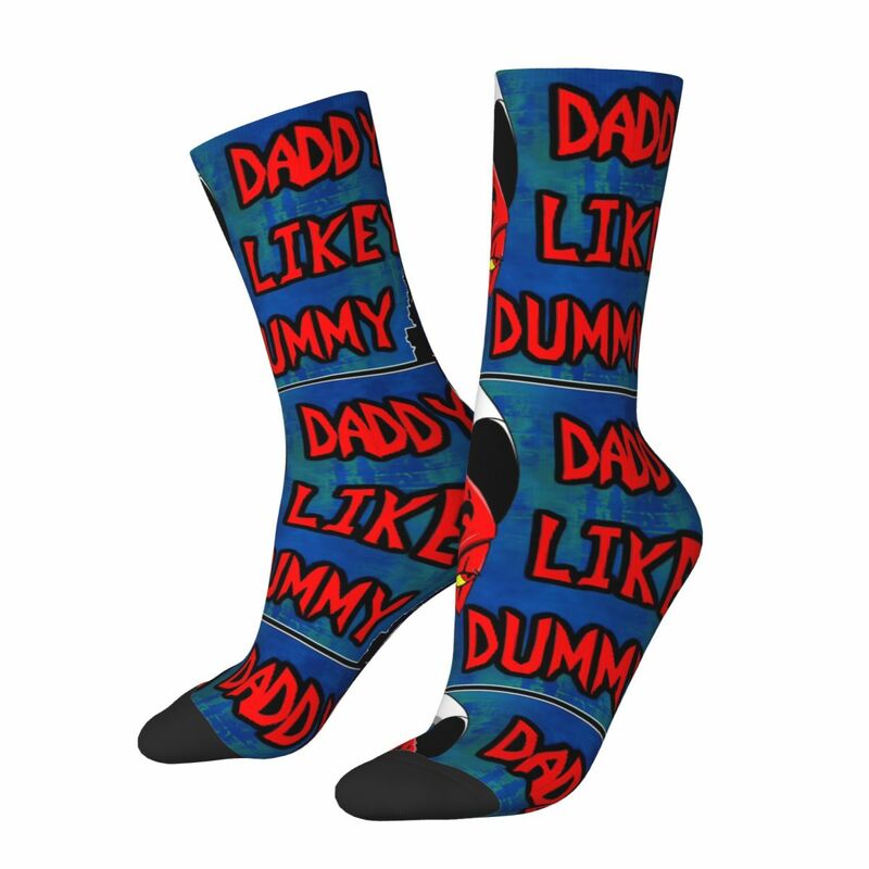 Kaus kaki Dummy Daddy Likey kompresi gila lucu untuk pria Hip Hop Harajuku h-hazbin Hotel kualitas gambar pola anak laki-laki