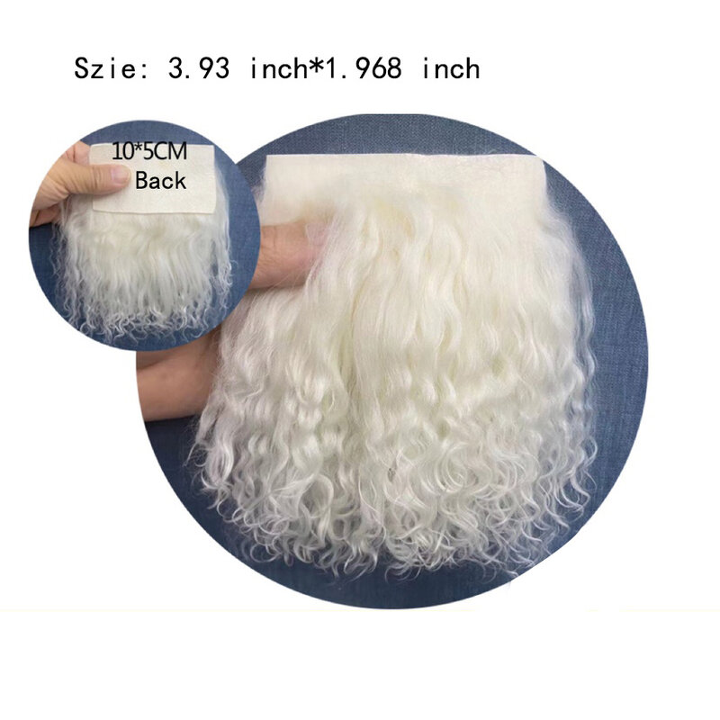 Großhandel Schaffell Wolle Mongolei Pelz Stoff für Spielzeug Haar reihe lockige Haar verlängerungen bjd sd blyth Puppen Perücken Haarschmuck