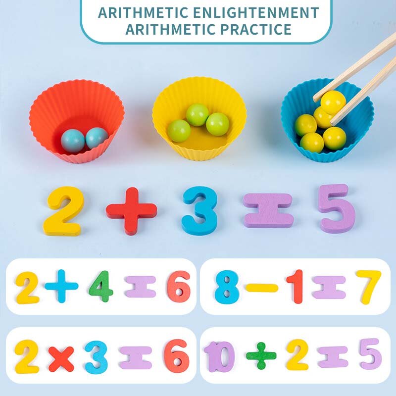 มอนเตสซอรี่อุปกรณ์คณิตศาสตร์สำหรับเด็กทารก, ของเล่นเพื่อพัฒนาการทางปัญญาปริศนาปริศนาตัวต่อเสริมความคิดสร้างสรรค์ไข่มุกสำหรับเด็ก