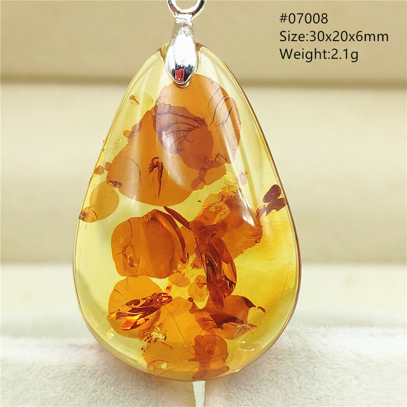 Ciondolo in ambra naturale piecalva gioielli goccia d'acqua donna uomo rosso giallo ambra gioielli perline di moda in pietra rara AAAAAA