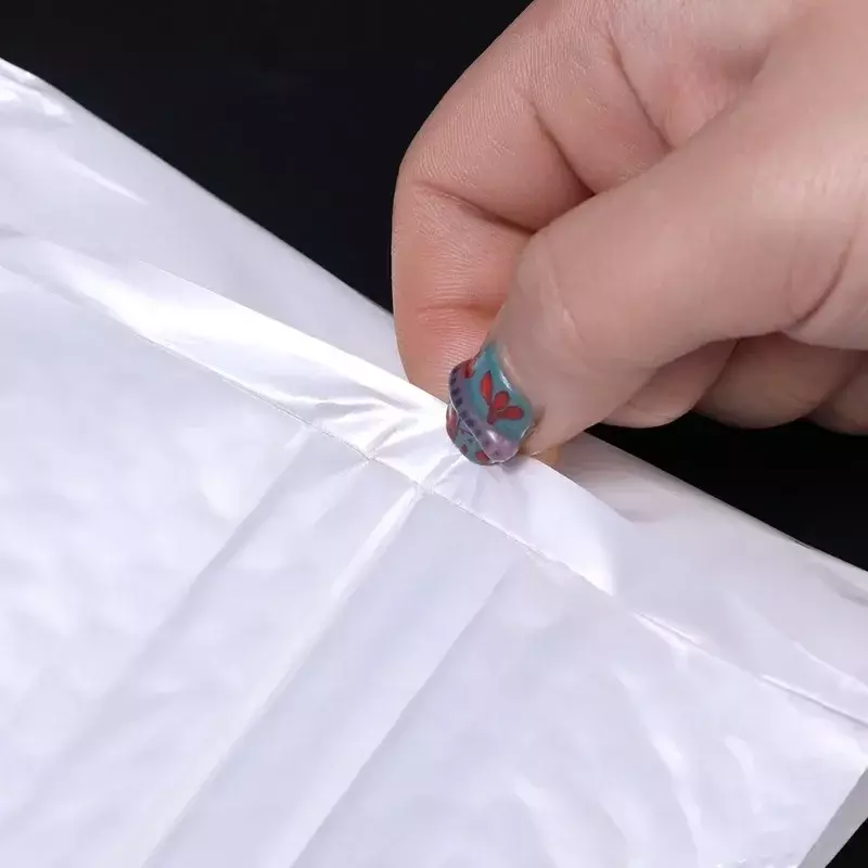 50/30/10 buah tas amplop gelembung putih untuk majalah bergaris pengiriman Mailer tas tahan air segel sendiri tas kemasan 11/15/23cm