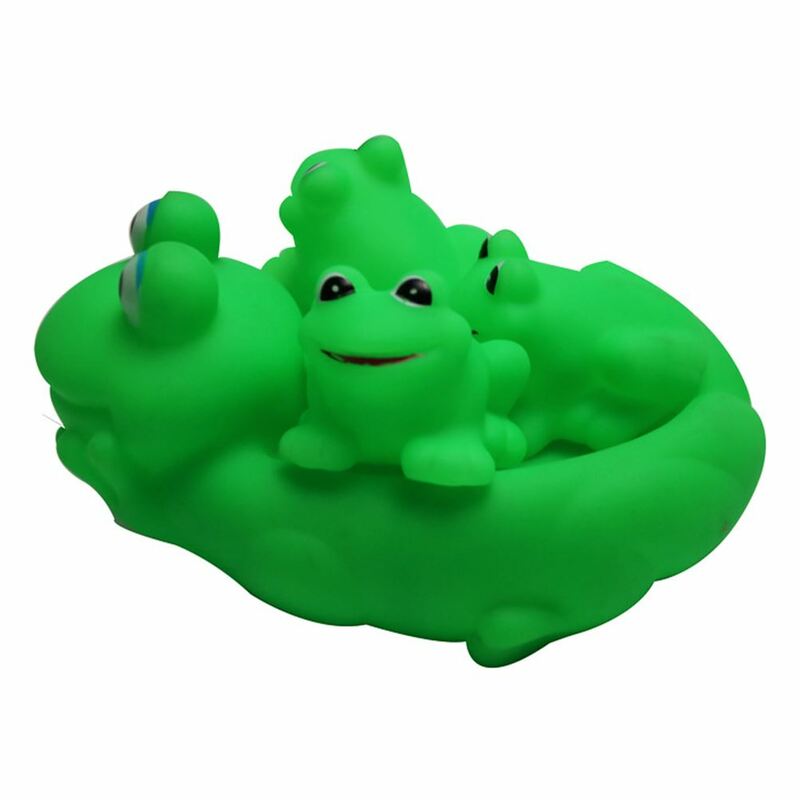 7/10pcs Cartoon Frog Brinquedos de banho do bebê Squeaky Banheira Piscina Brinquedos clássicos para crianças Crianças Presente