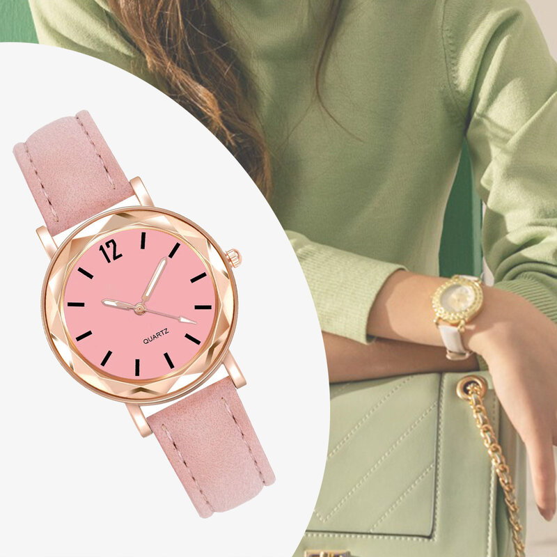 Unisex Quartz Watch Sweet Candy Color Band Business Watches for Students Nurses Doctor