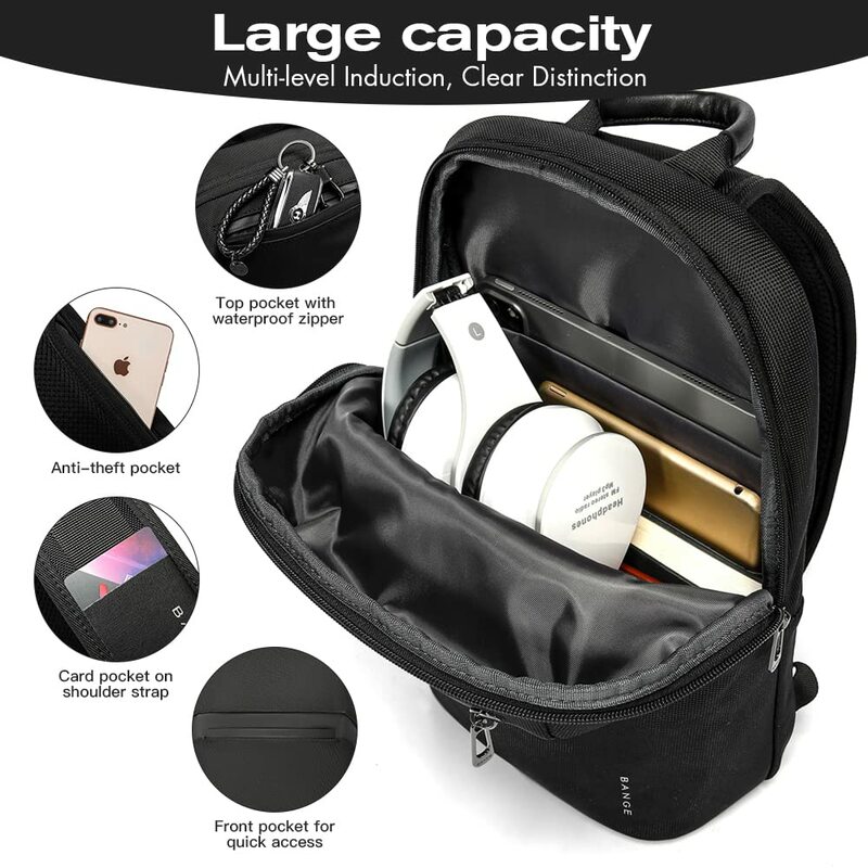Sling Bag, impermeável Casual Crossbody Bag Shoulder Bags Peito Sling Backpack para homens e mulheres