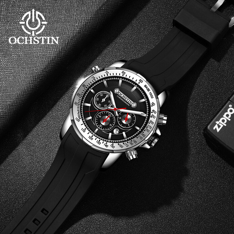 OCHSTIN2024 new creative nylon series vintage business men's quartz watches multifunction quartz movement men's watches