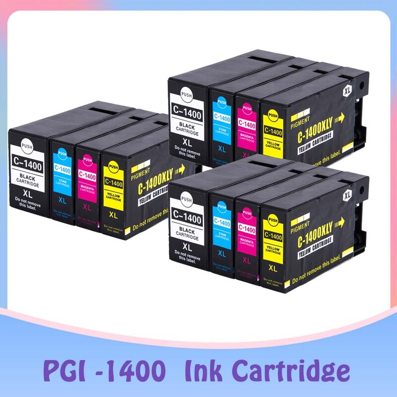 Cartucho de tinta Compatible con PGI-1400XL, para Canon MAXIFY MB2340, MB2040, MB2140, MB2740, PGI 1400, PGI1400 XL