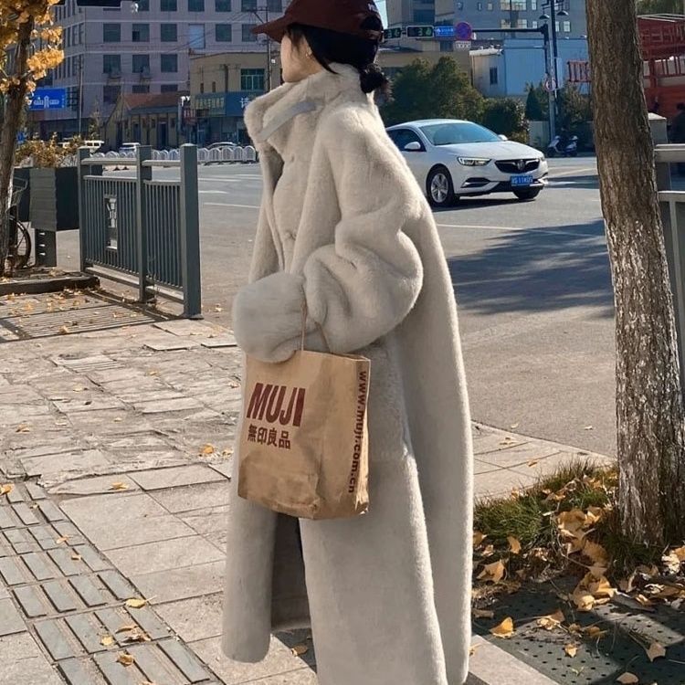Manteau de fourrure de vison de longueur moyenne pour femme, manteau de vison, mince, épaissi, environnemental, nouveau, B64, 2024