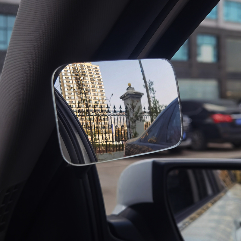 Espelho auxiliar ajustável do ponto cego do interior do carro, Frameless, 360 graus, ângulo largo, auto acessórios