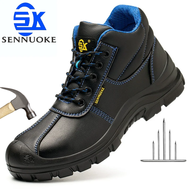 Safety Shoes Boots Man Steel Toe Cap for Work  Work Wear Free Shipping Industrial Boots Man Protection for the Feet Waterproof