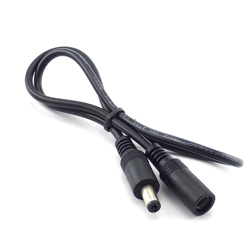 Female To Male Plug CCTV DC Power Cable Extension Cord Adapter 12V Power Cords 5.5mmx2.1mm For Camera Power Extension Cord