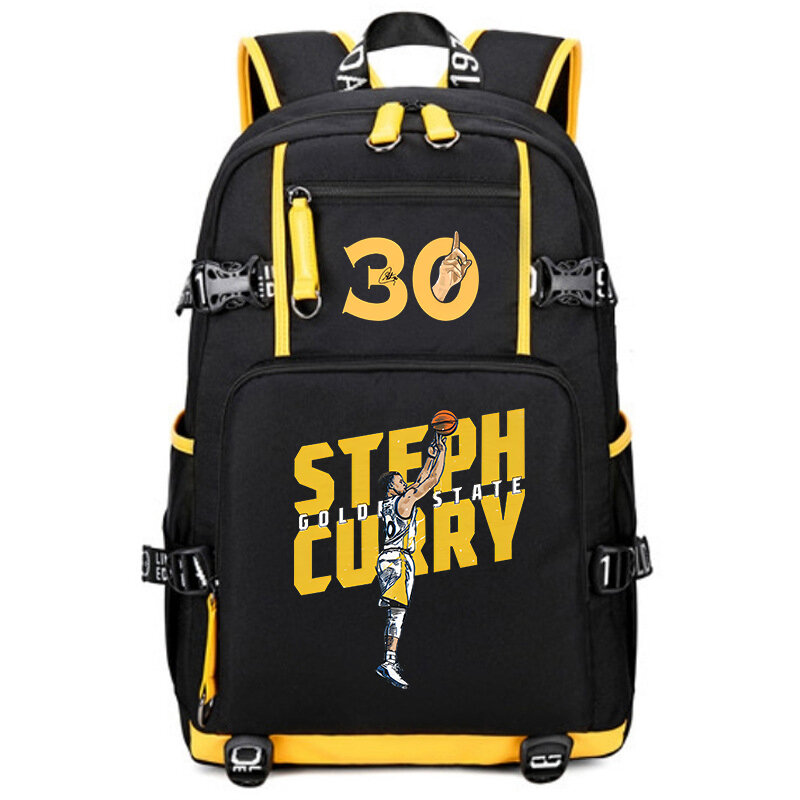 curry avatar print youth backpack casual student school bag large capacity outdoor travel bag