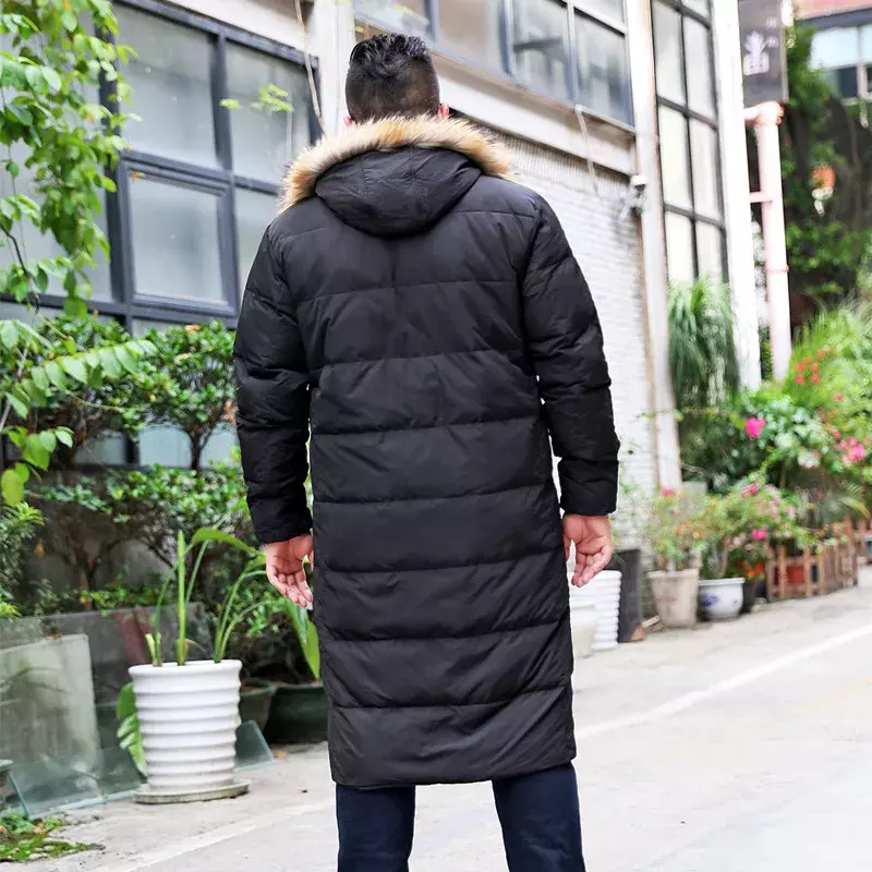 New Arrival Men's Down Jacket Coat X-Long Super Large Black High Quality Down Coats Warm Winter Degree Plus Size XL-8XL 9XL 10XL