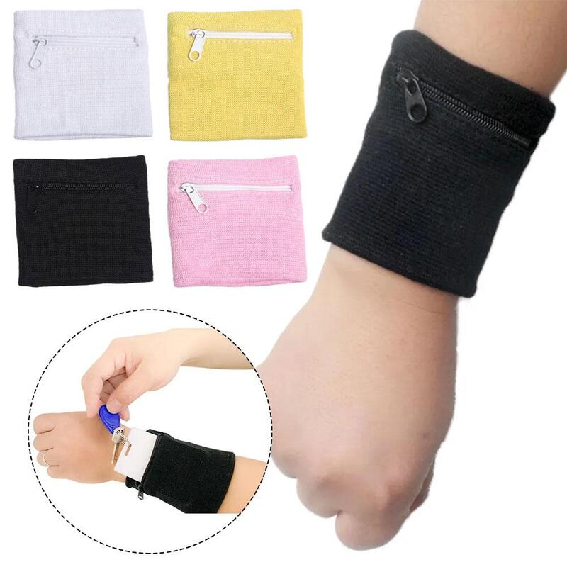 Sports Wristband Coin Purse Wrist Guard Zipper Wrist Band Band Sweatband Bags Storage Arm Purse Key Cards Running Wallet Ba K5G7