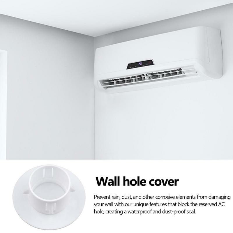 Decorativa parede tampa do furo para ar condicionado, Dustproof Plug Protector, Pipe Collar, acessórios universais